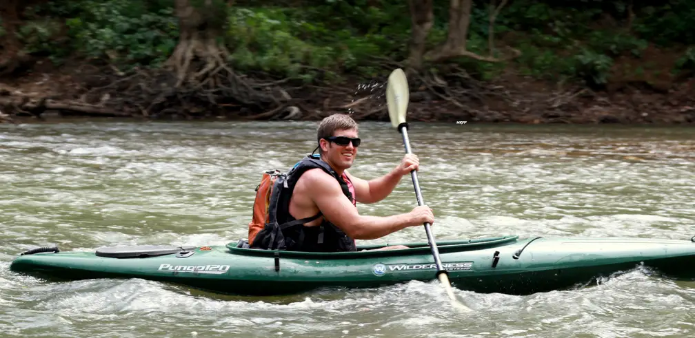 Kayaking on the Levisa Fork River in Pikeville, Kentucky